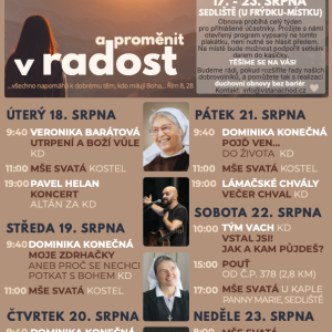Program duchovní obnovy – Sedliště u&nbsp;FM