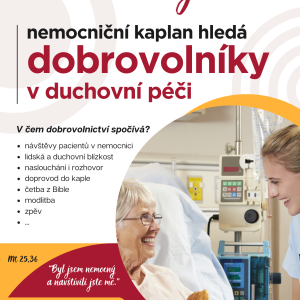 Nemocniční kaplan hledá dobrovolníky